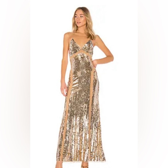 LOVERS+FRIENDS LOYAL EMBELLISHED GOWN - Picture 1 of 7